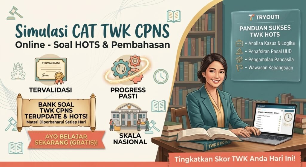 Simulasi CAT TWK CPNS Online - Soal HOTS & Pembahasan
