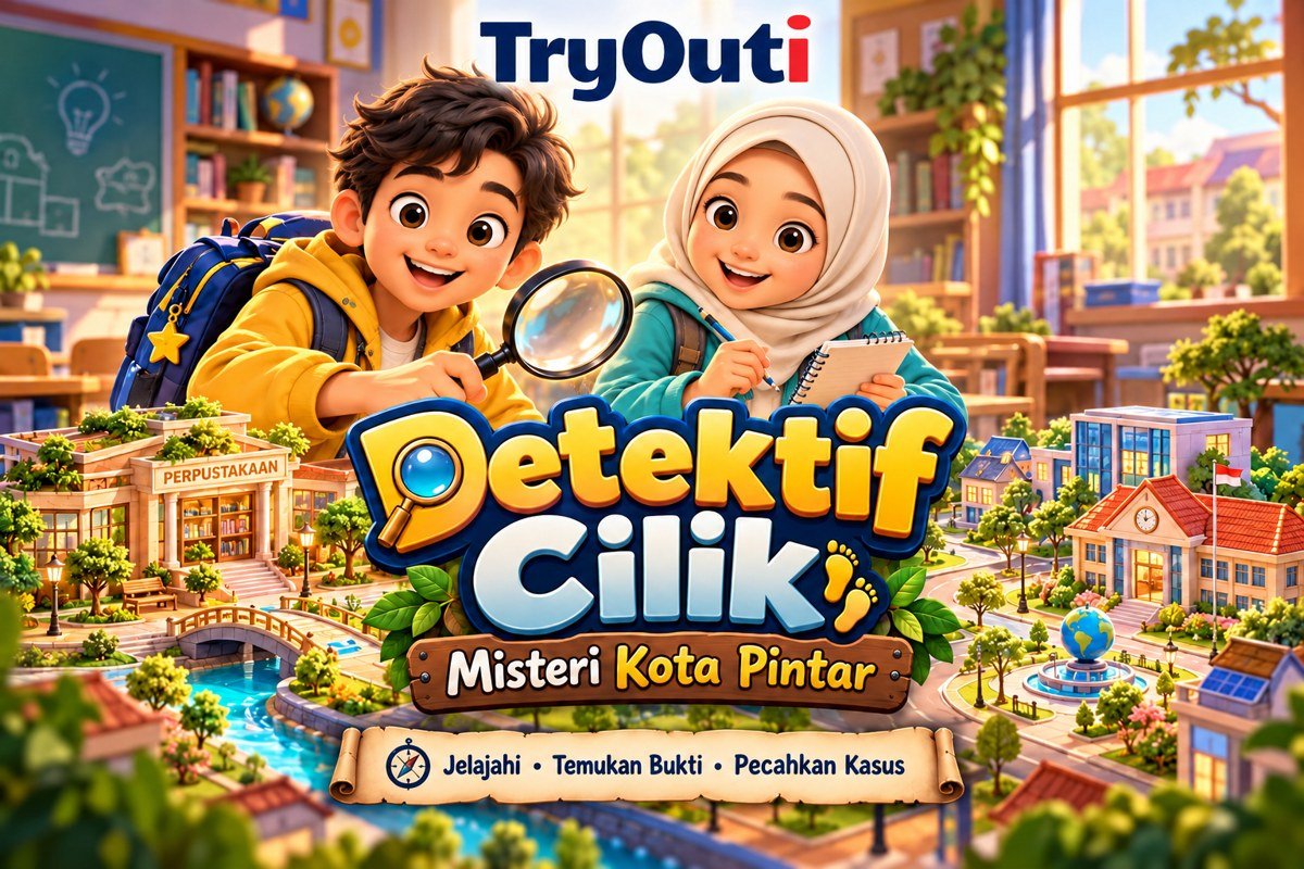 Detektif Cilik: Misteri Kota Pintar &mdash; petualangan literasi bergambar untuk anak SD