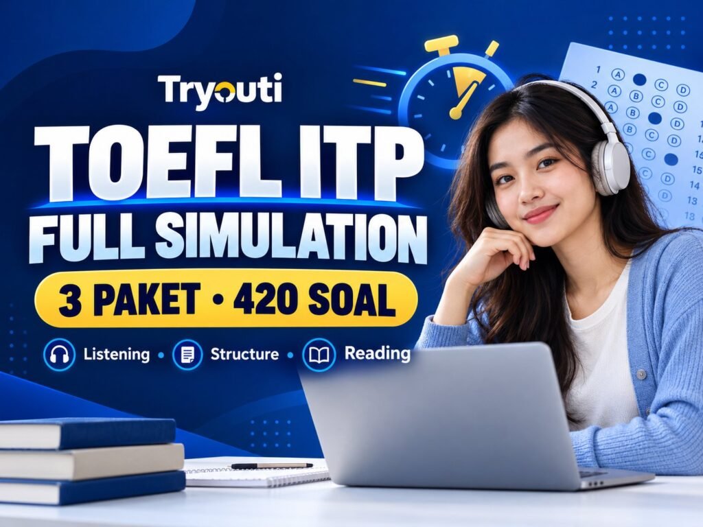 TOEFL ITP Full Simulation: 3 paket dan 420 soal